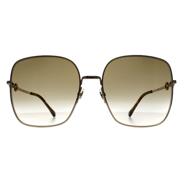 Gucci Square Gold Brown Gradient GG0879S