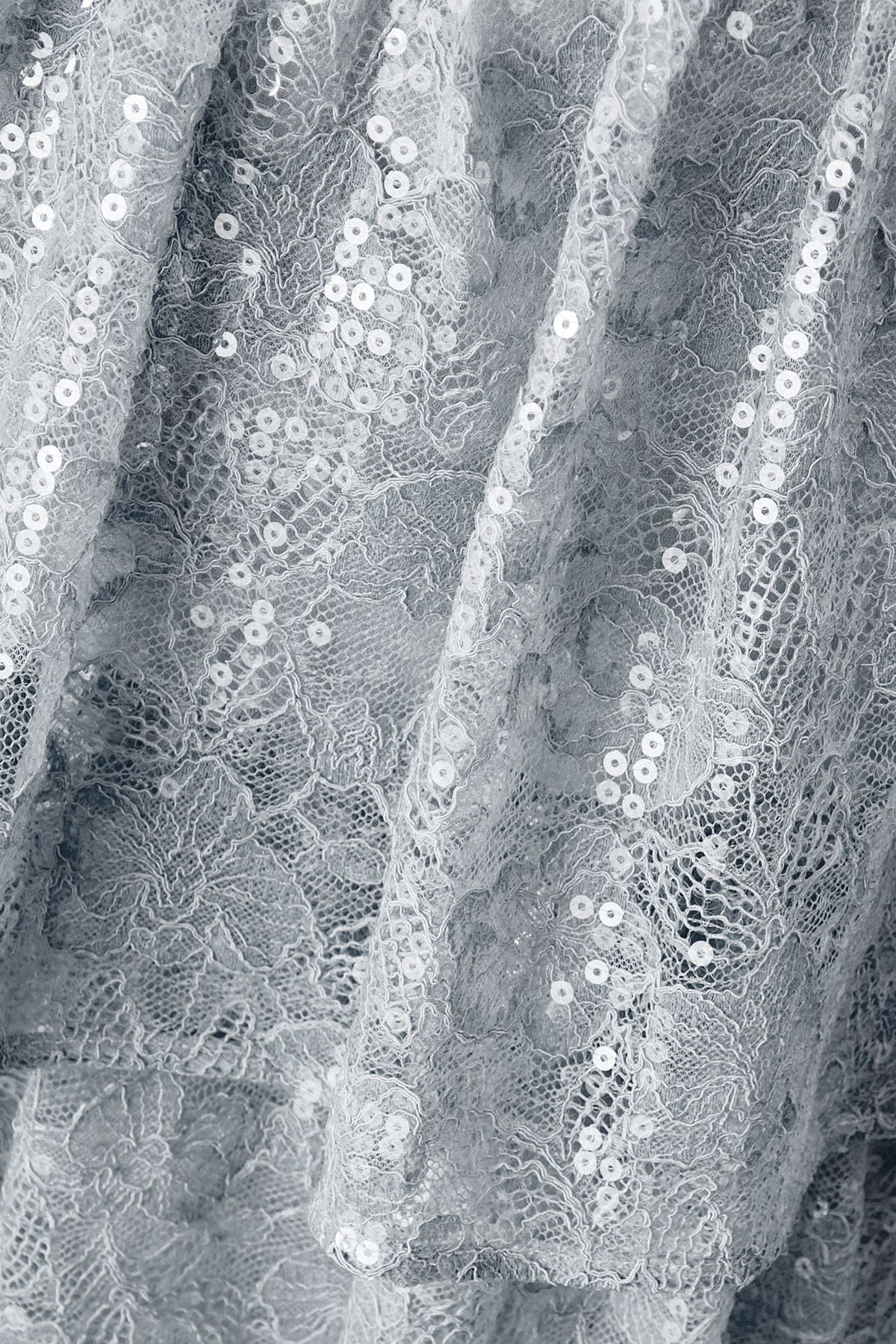 Coast Coast Muse Lace Sequin Tiered Dress Blue image 5