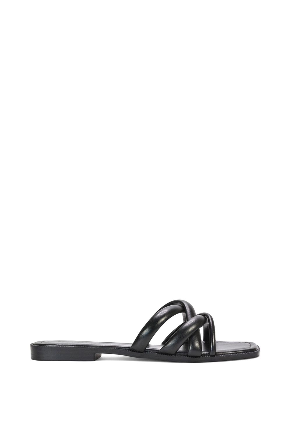 XY London 'Fiona' Strappy Flat Open Toe Sandal Mule Sliders