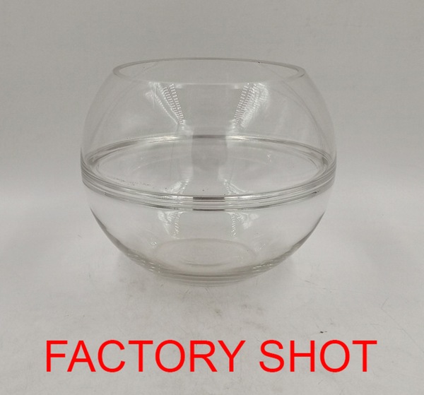 Orsina Elegant Design Glass Round Vase, Durable Glass Vase, Easy To Maintain Large Vase For Flowers,