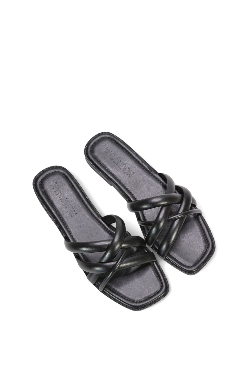 XY London 'Fiona' Strappy Flat Open Toe  Sandal Mule Sliders image 5