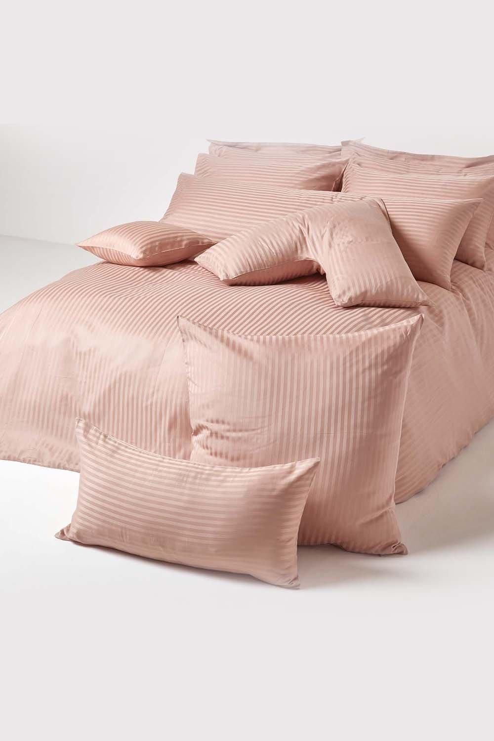 Homescapes Egyptian Cotton Satin Stripe Oxford Pillowcase 330 TC image 5