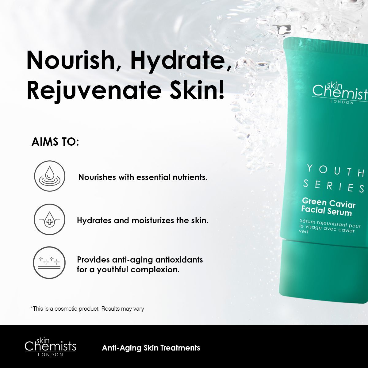 skinChemists Youth Series Green Caviar Facial Serum 30ml x 2 Duo Set image 4