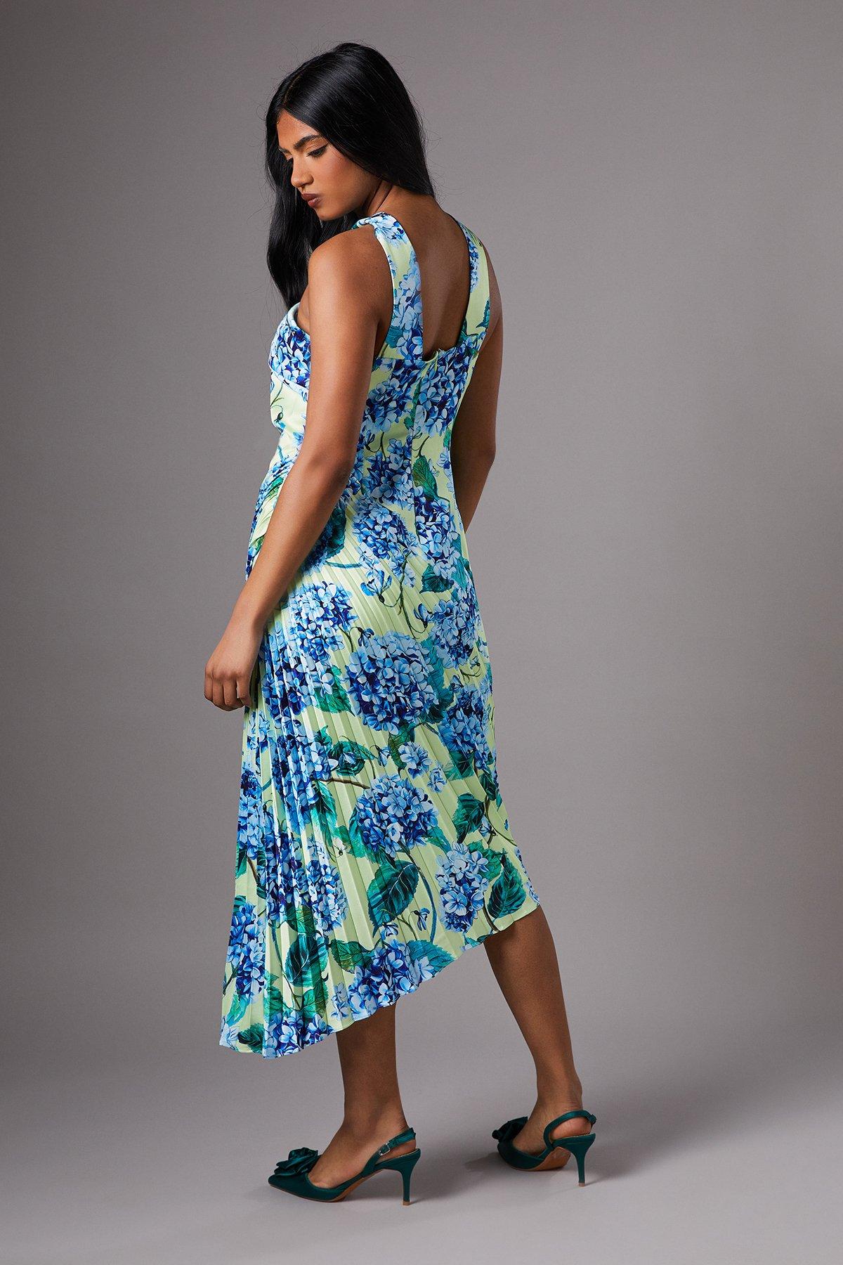 Coast Petite Pleat Halter Midi Dress Lemon image 4