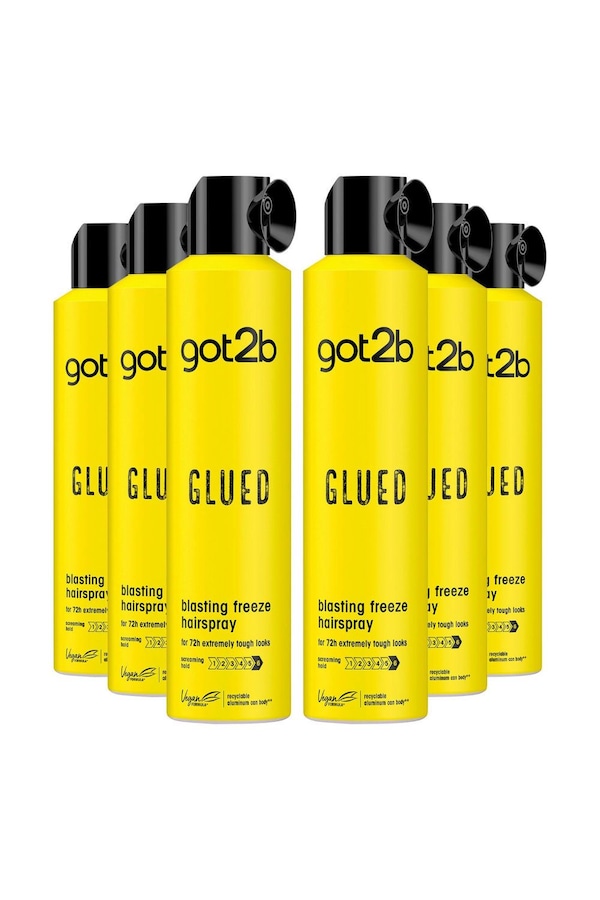 Schwarzkopf Glued Blasting Freeze Hair 'Spray' with Ultimate Hold 300ml,6pk