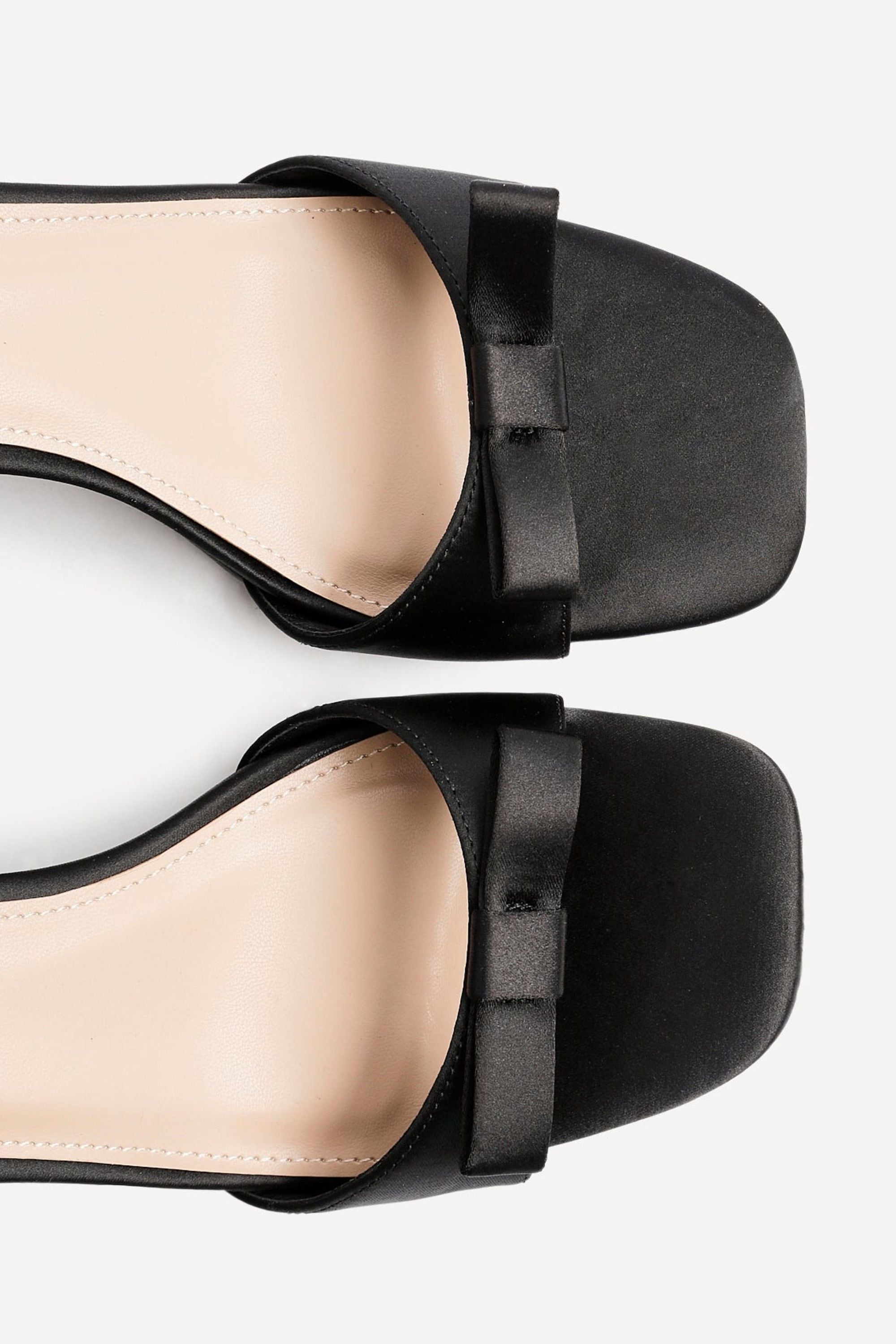 Linzi Orena Black Satin Block Heel image 5