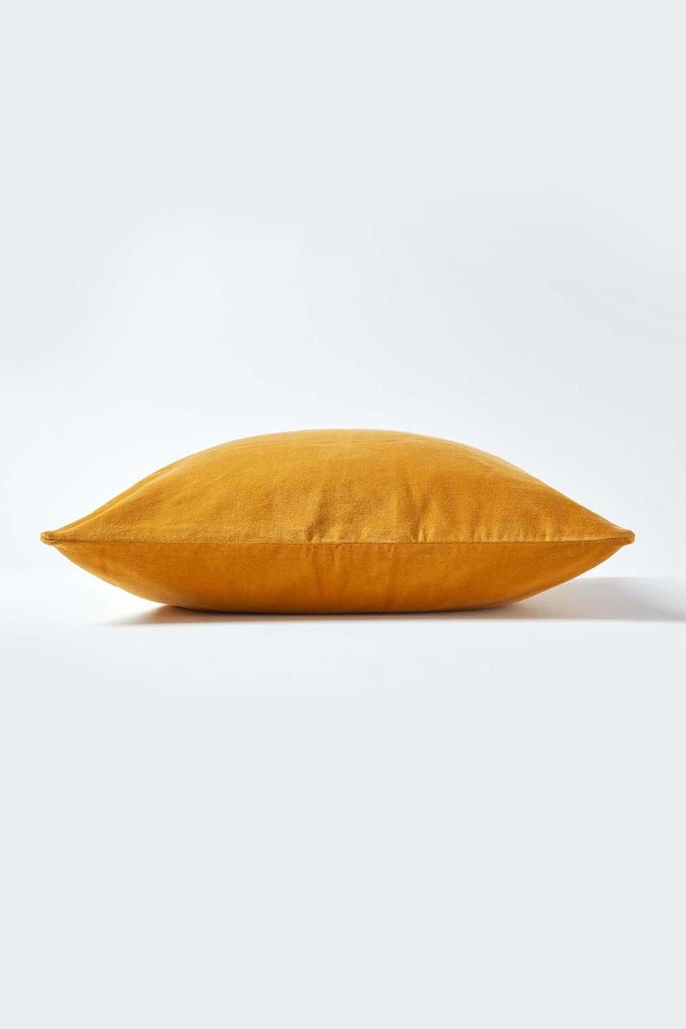 Homescapes Velvet Cushion Cover 100% Cotton, Soft & Machine Washable image 2