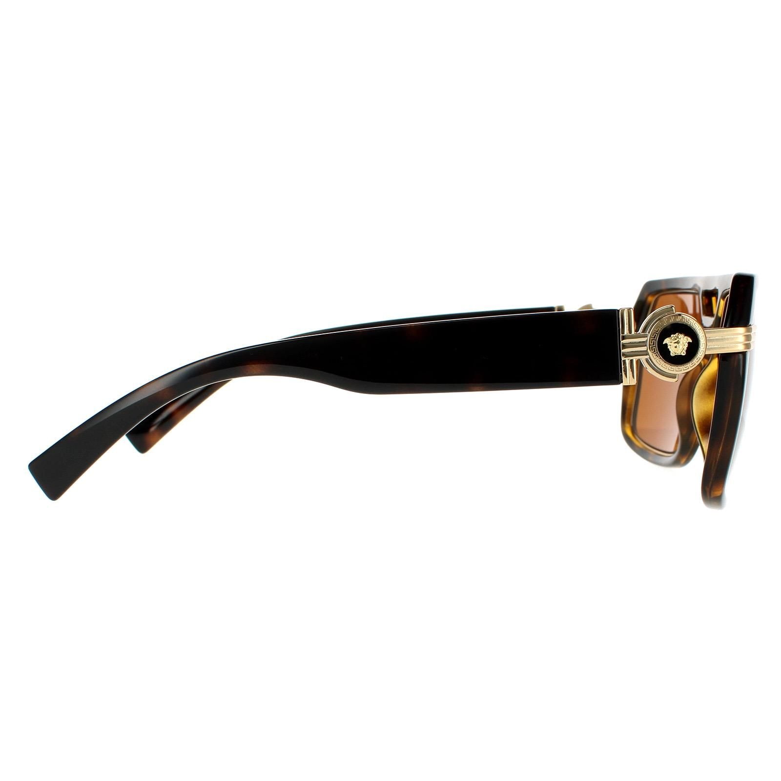 Versace Square Havana Dark Brown Sunglasses image 4