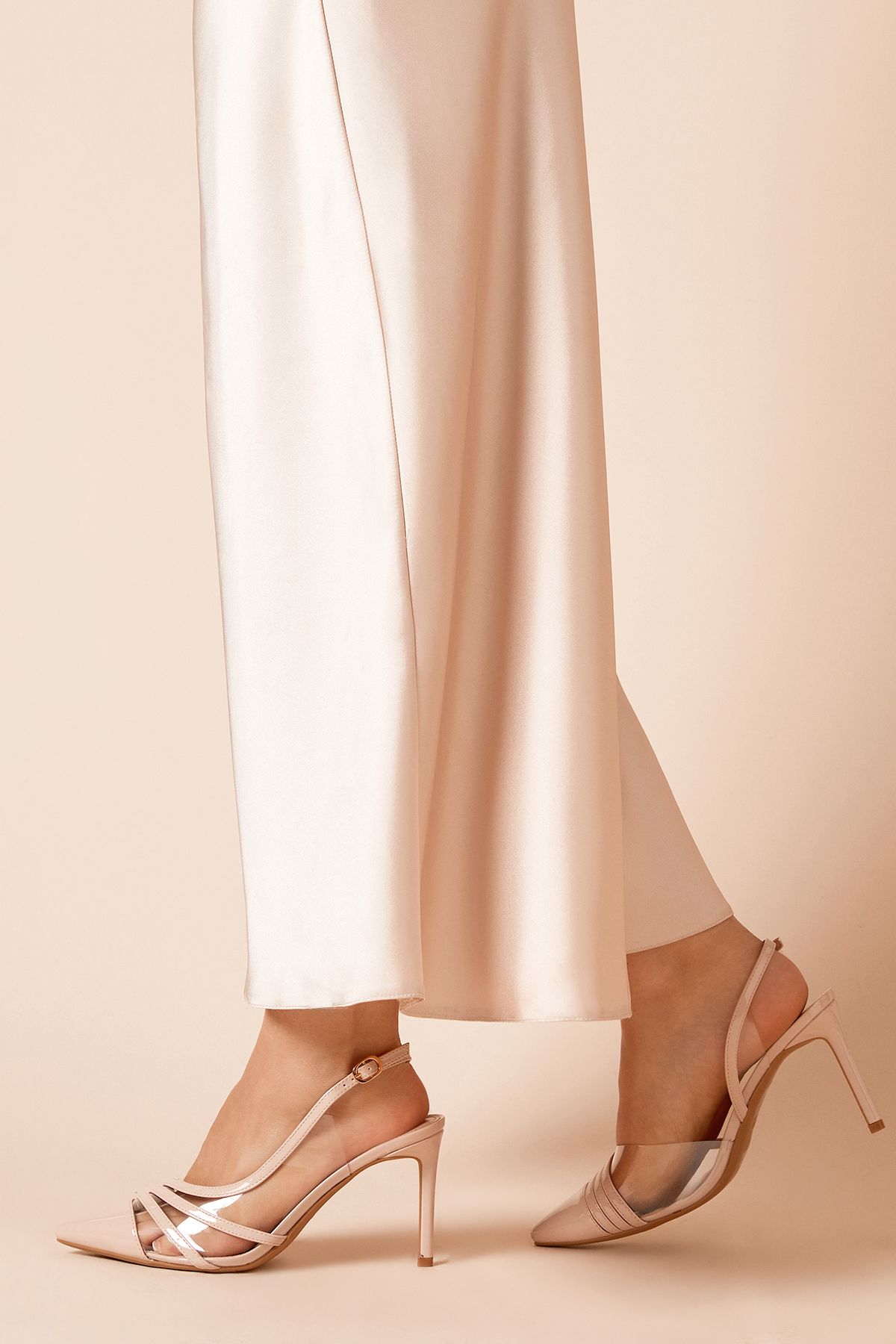 Dorothy Perkins Wide Fit Detroit Slingback Court Shoes Blush image 3