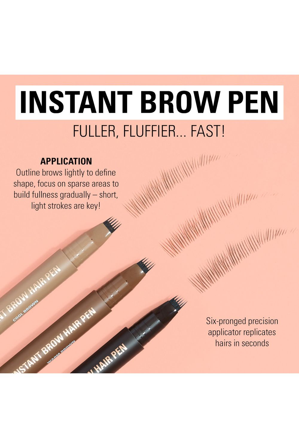 Revolution Instant Brow Hair Pen 1.8ml Cool Brown image 10