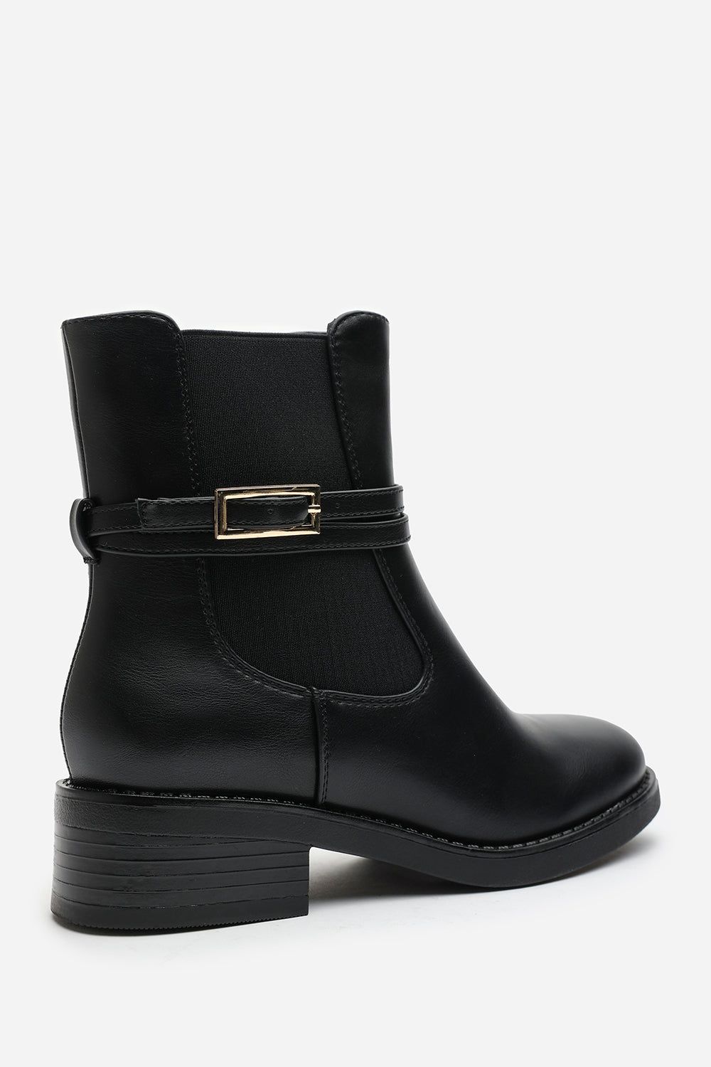 Where's That From 'Riya' Ankle Boot with Gold Buckle Detail image 5