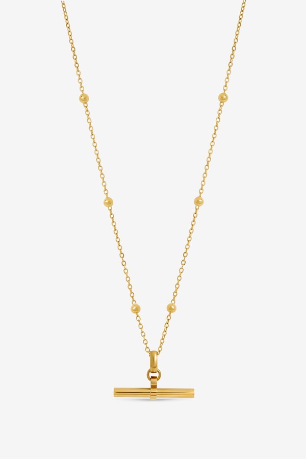 Jon Richard Gold Plated Waterproof T-Bar Necklace