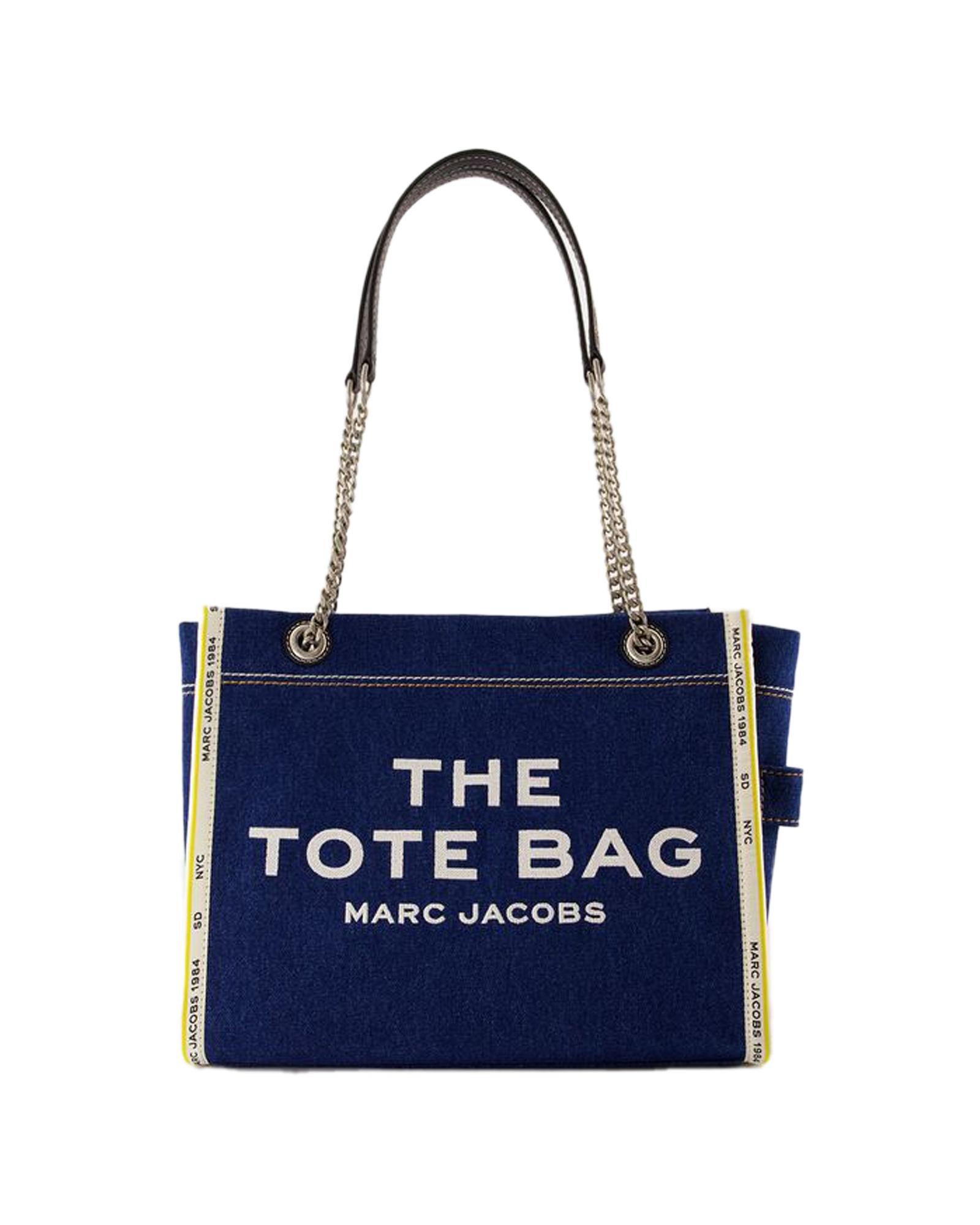 Marc Jacobs The Tote Bag Denim Tote Wo - Black | Black