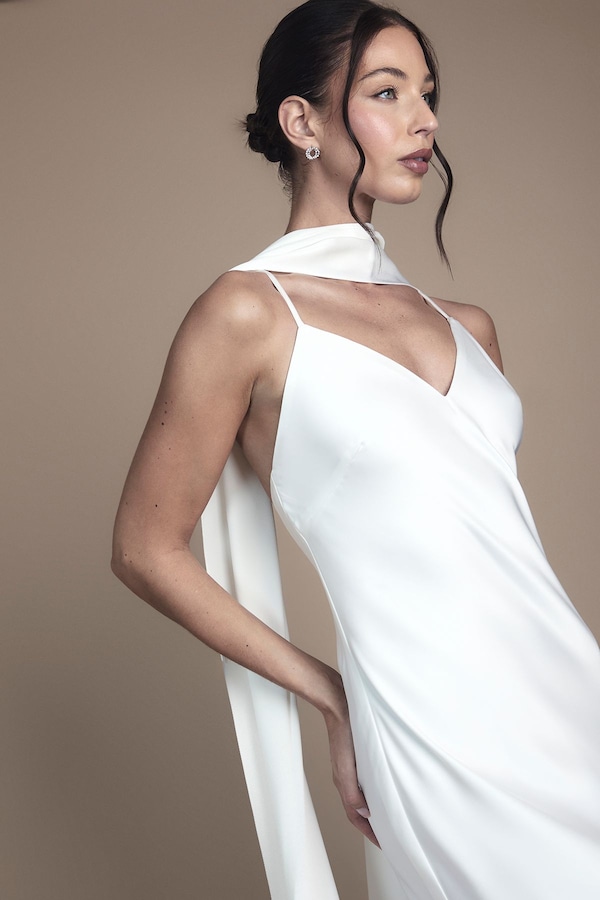 Coast Satin Bridal Scarf Ivory