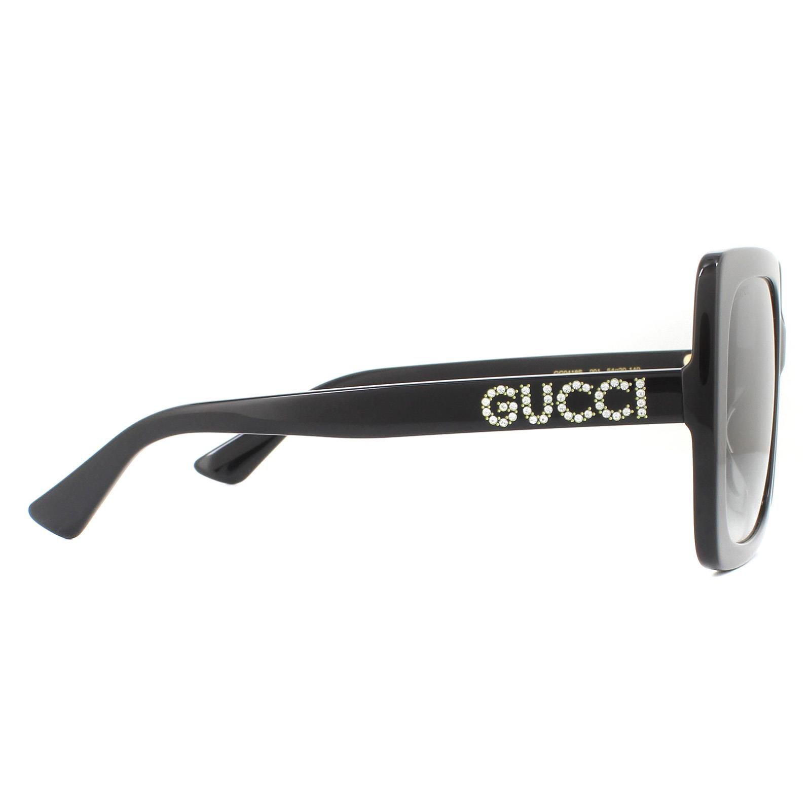 Gucci Square Black Grey Gradient Sunglasses image 4