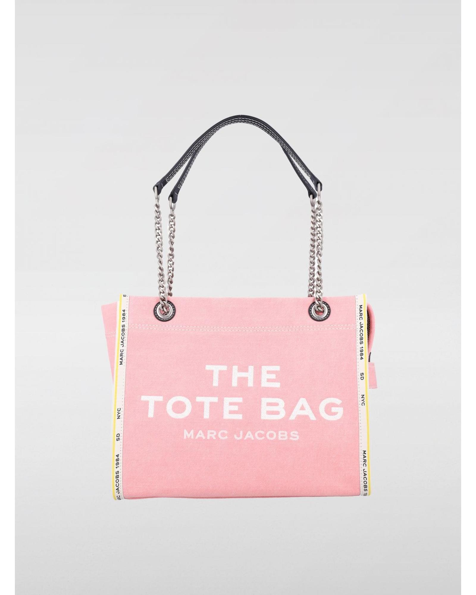 Marc Jacobs Tote Bag Chain Strap Canvas Wo - Pink Shoulder Bags image 1