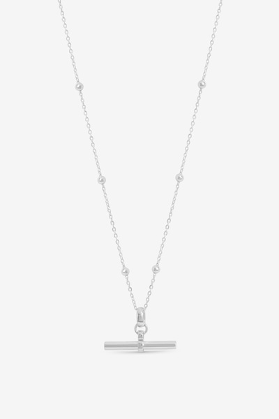 Jon Richard Silver Plated Waterproof T-Bar Necklace