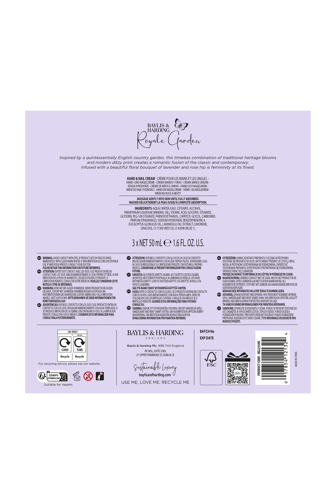 Baylis & Harding Royale Garden Luxury Hand Treats Gift Set Multi image 8