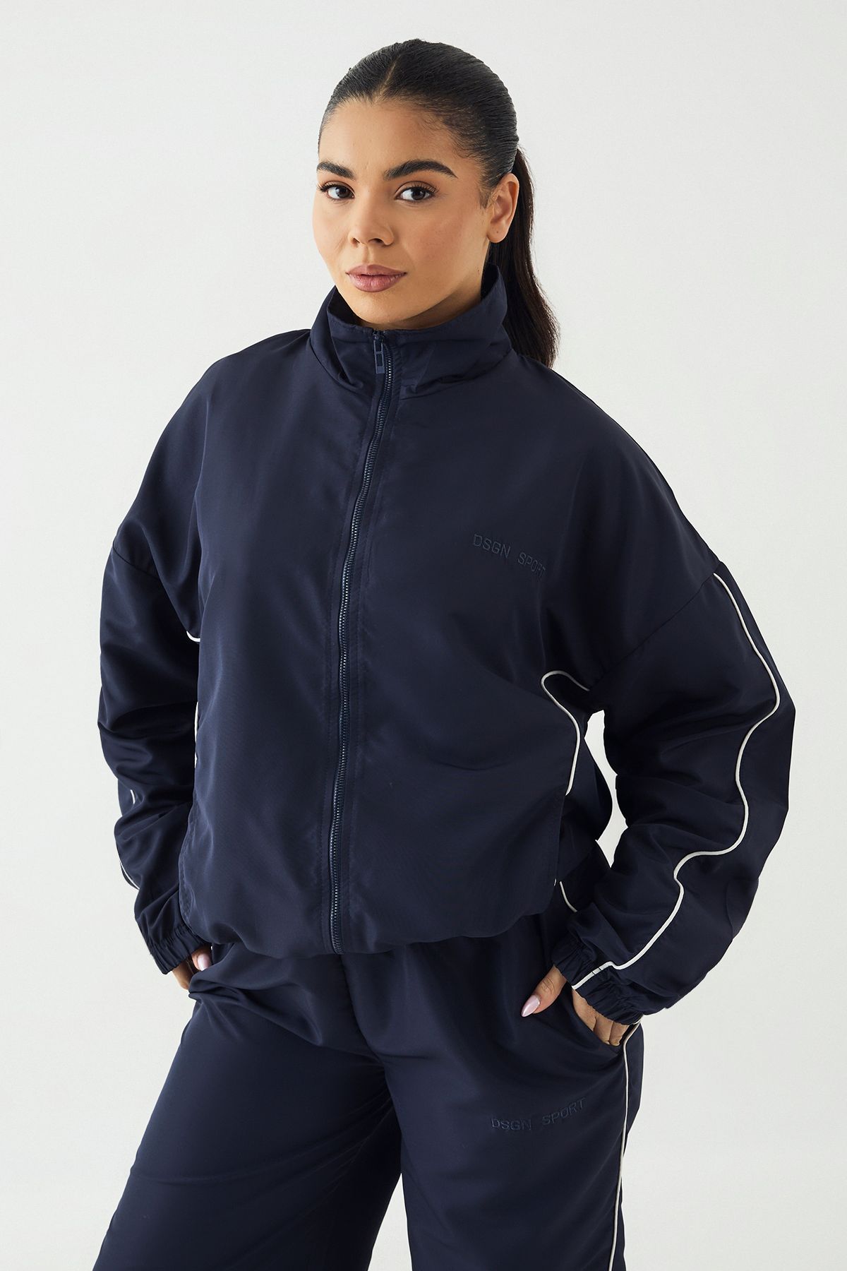 DSGN Studio DSGN Studio Training Club Nylon Track Jacket Navy
