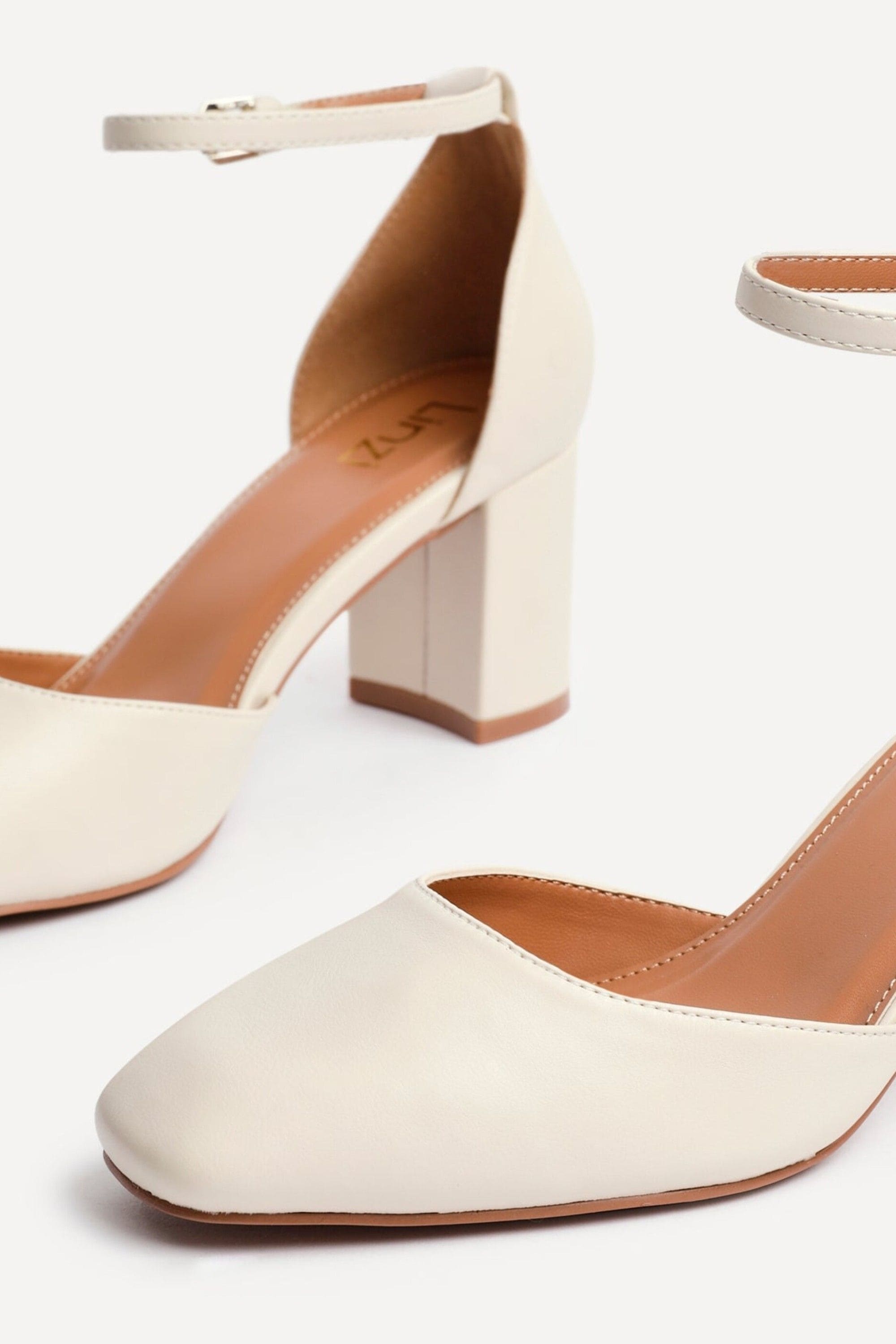 Linzi Sydney Nude Faux Leather Square Toe Court Heel image 5