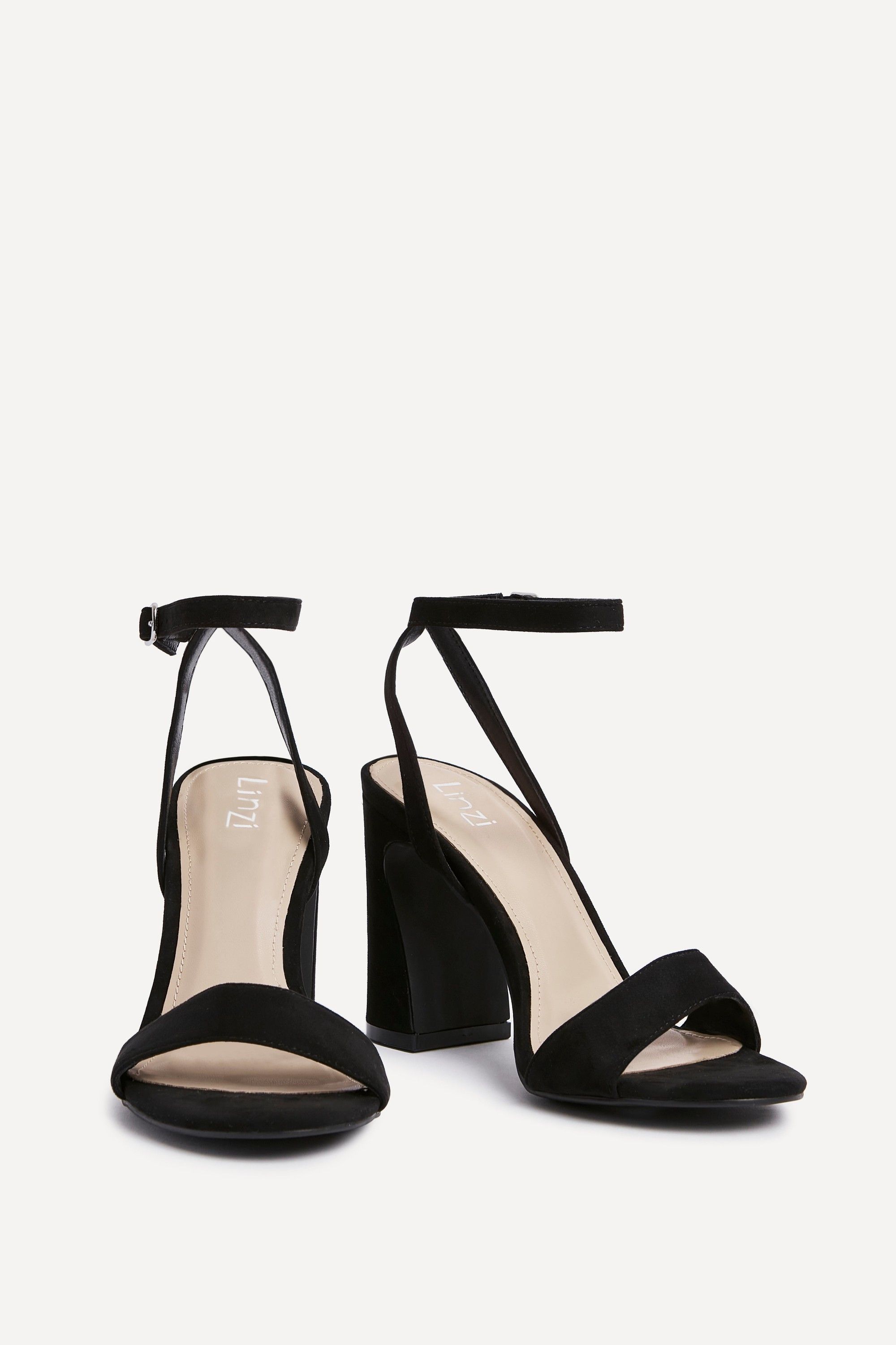 Linzi Trance Black Faux Suede Block Heel image 3