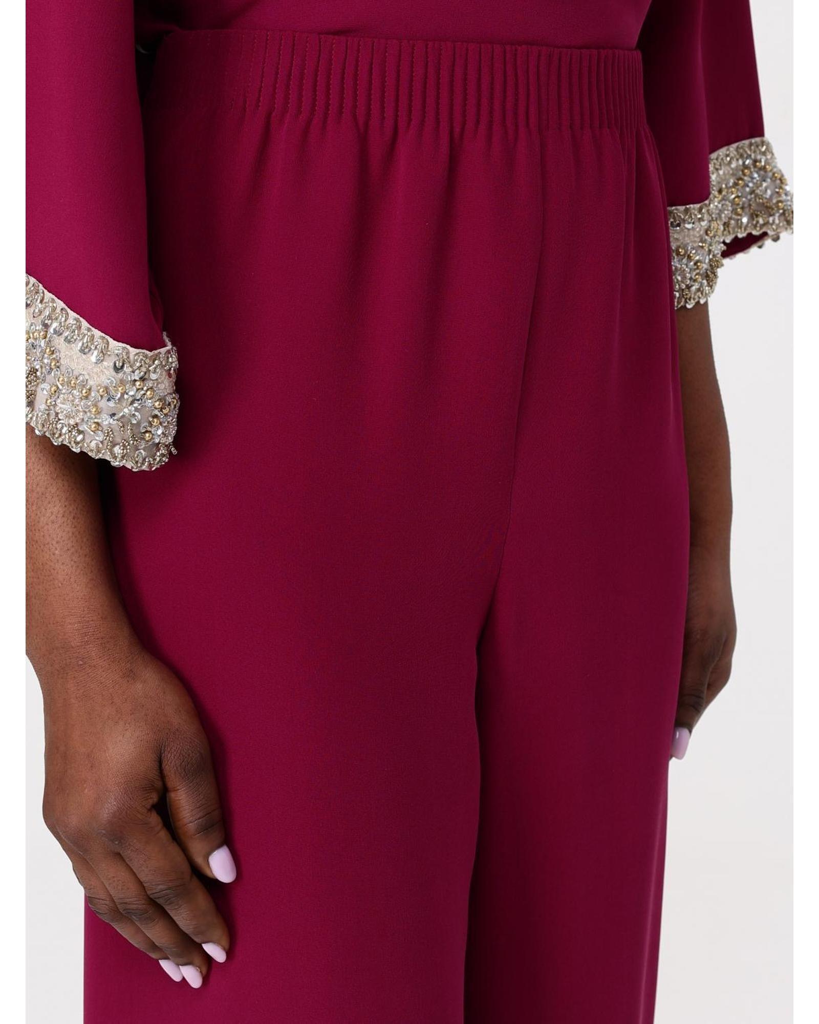 Valentino Wide Leg Pants Embellished Sleeves Wo - Cycla image 5