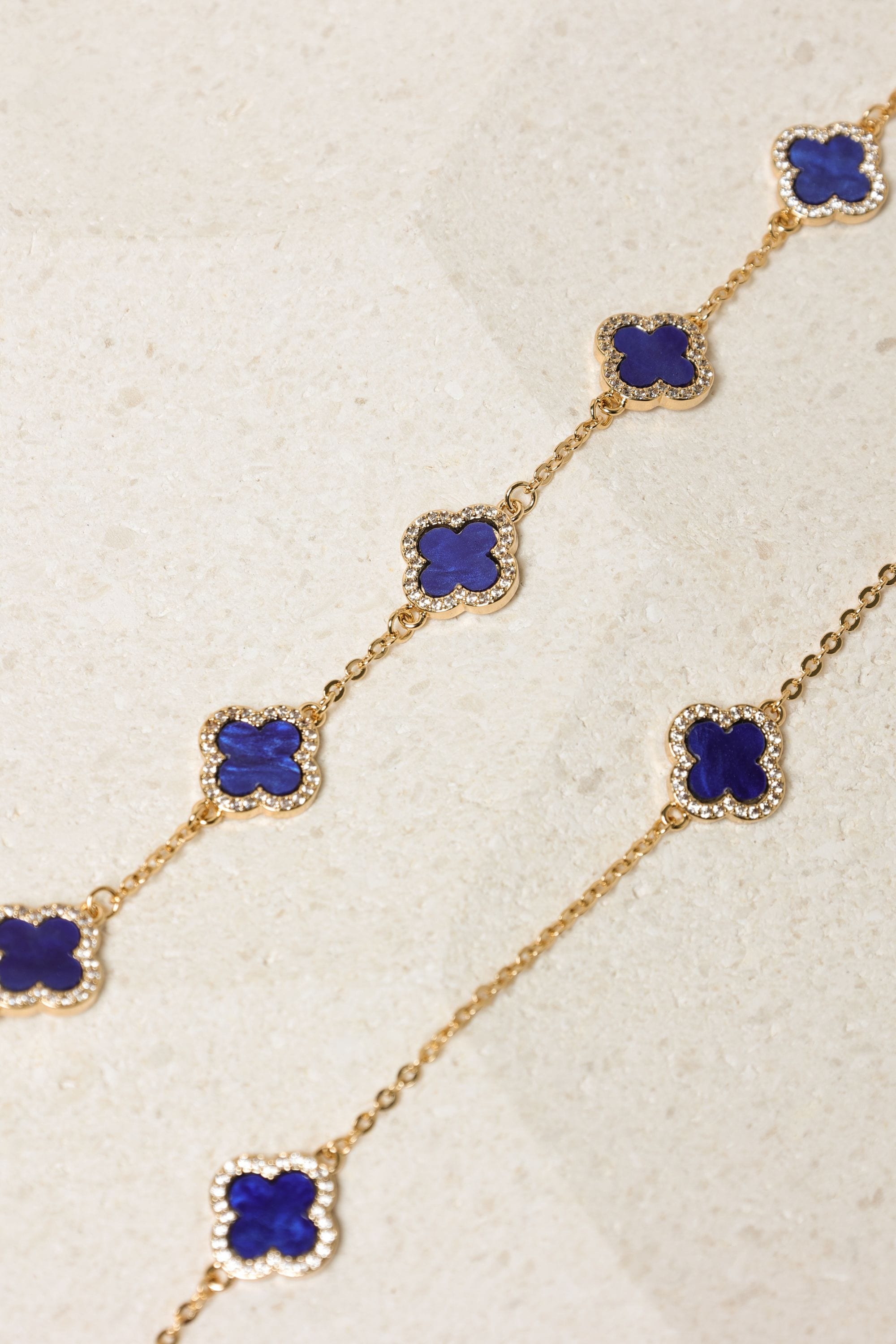 Jon Richard Gold Plated Lapis Clover Bracelet image 5