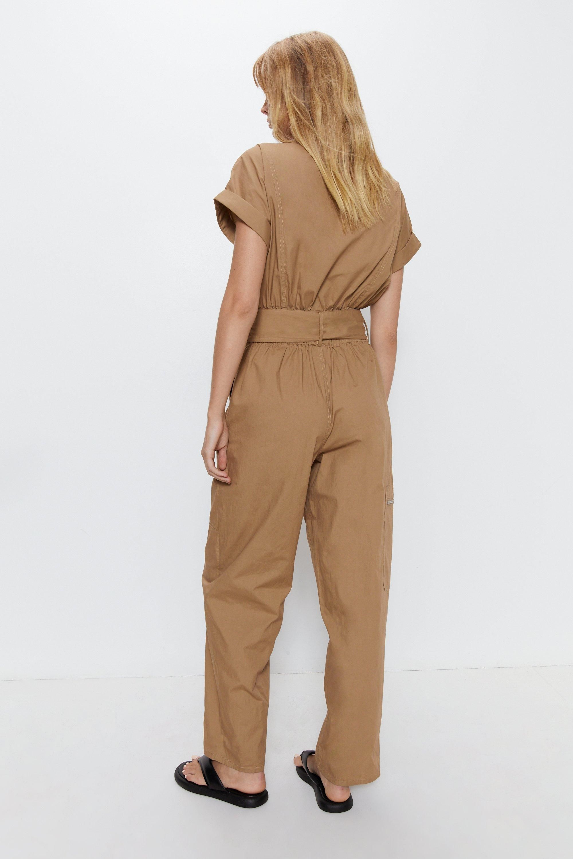 Warehouse Petite Utility Tie-up Boilersuit Camel image 4