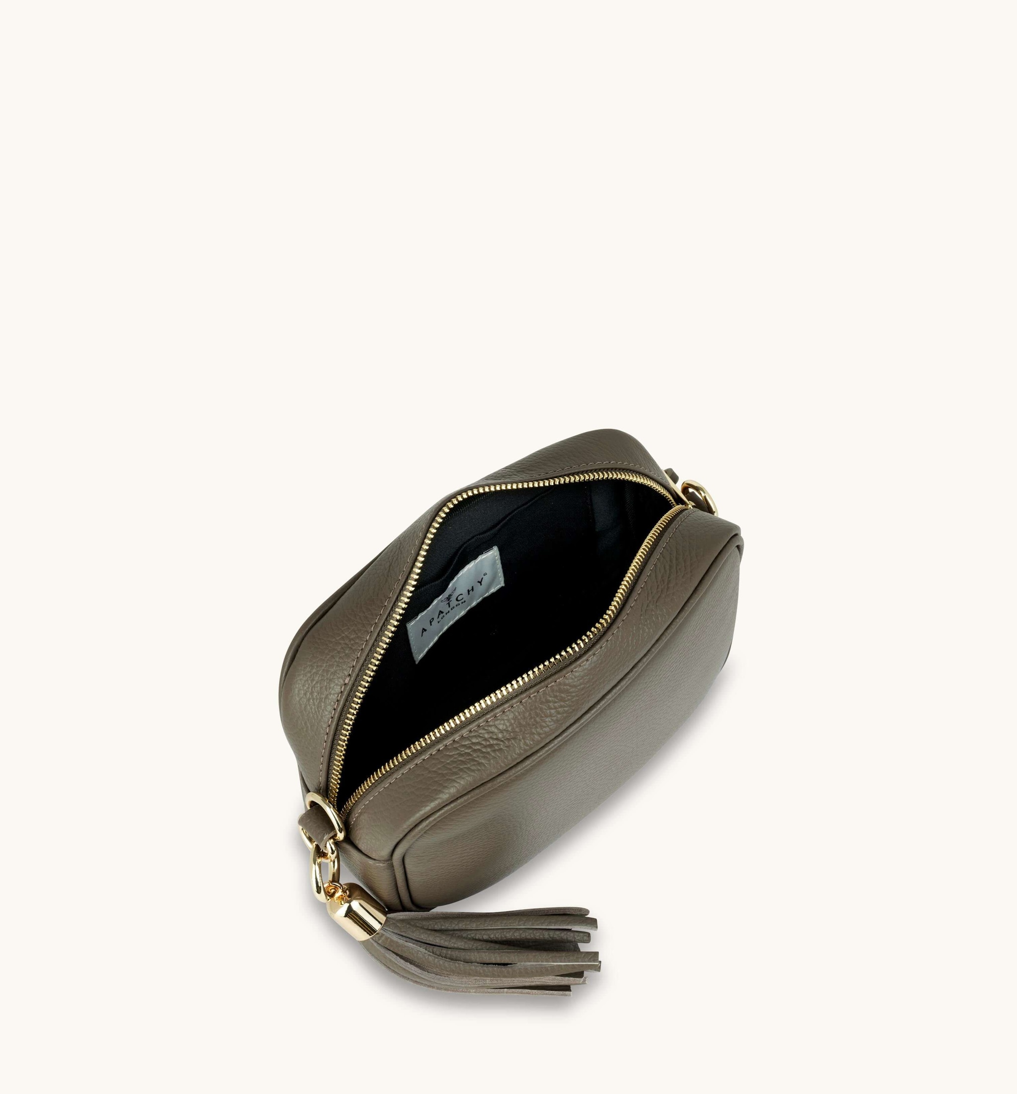 Apatchy London Leather Crossbody Bag With Gold Chain Shoulder Strap image 5