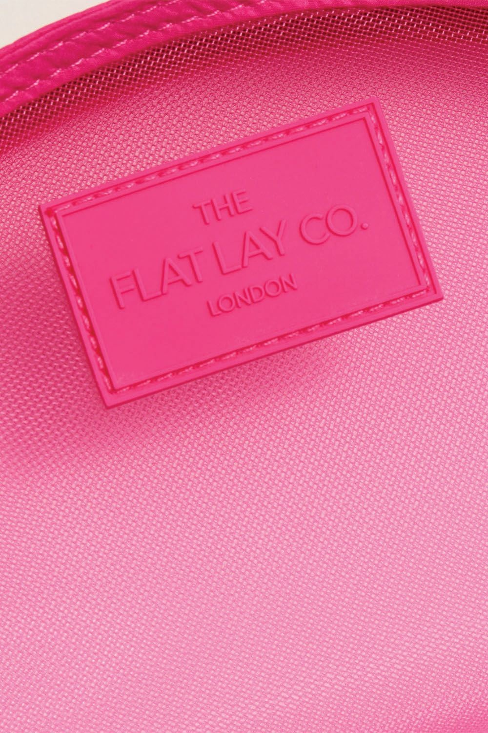 The Flat Lay Co Mesh Lunar Flat Lay Makeup Pouch - Hot Pink Multi image 5
