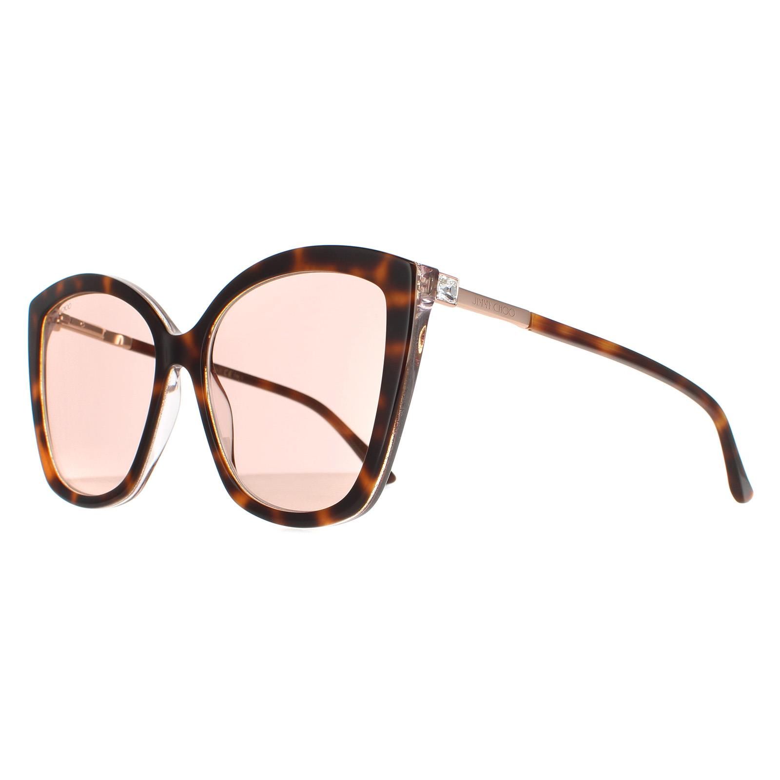 Jimmy Choo Cat Eye Havana Pink Gold Mirror Nat/S image 2