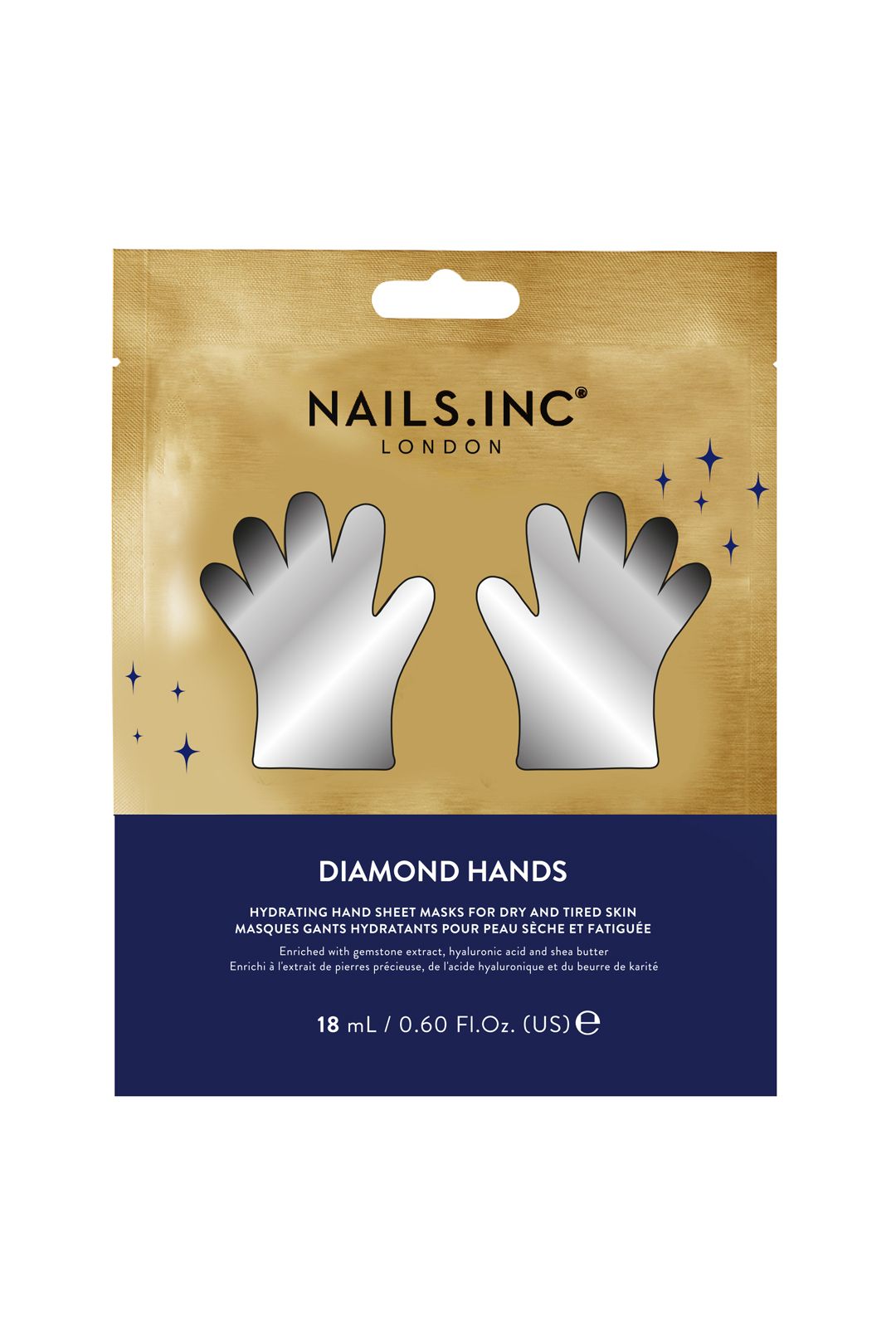 Nails Inc Dripping in Diamonds Hands and Feet Mask Gift Set Multi image 3