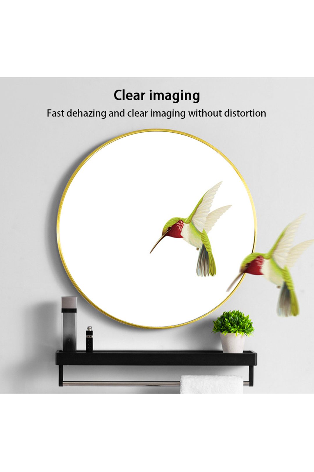 Living and Home 70cm Nordic Gold Round Wall Mirror Statement Piece image 6