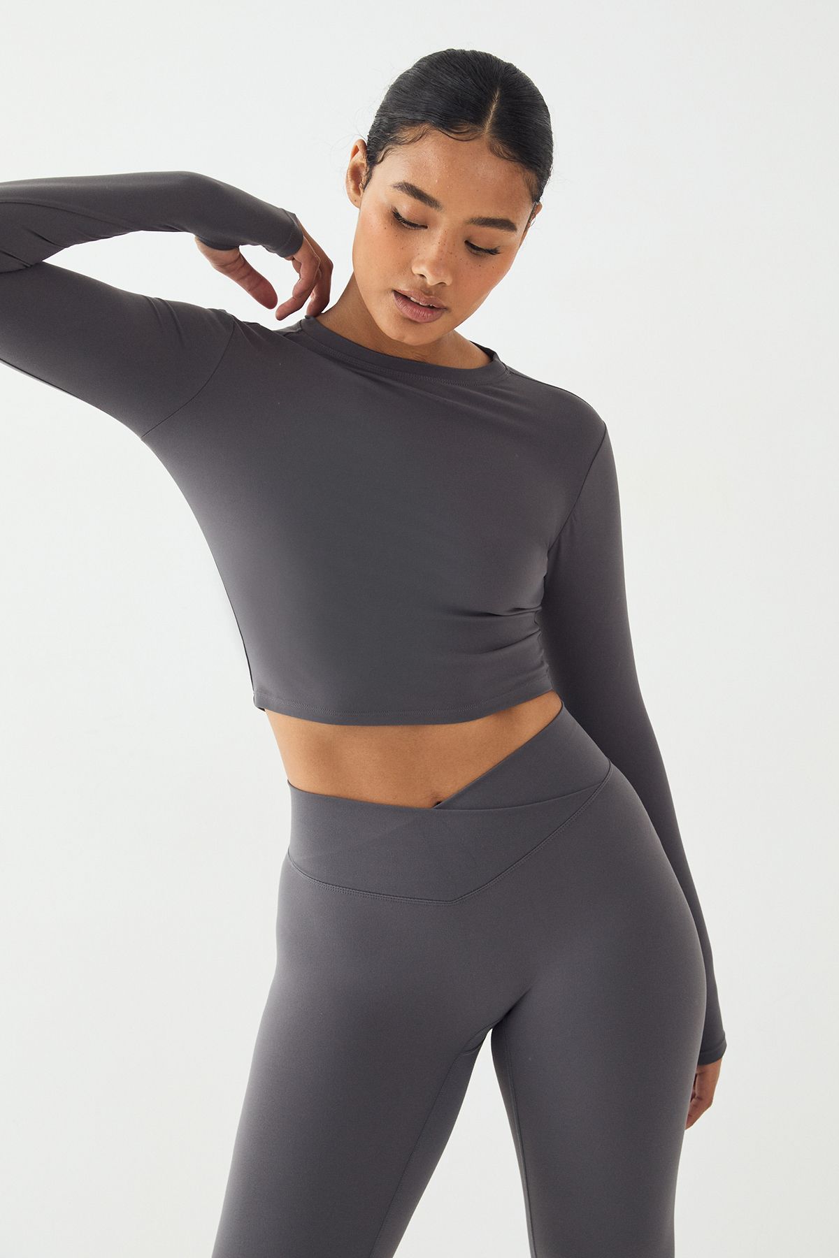 DSGN Studio DSGN Studio Ultra Sculpt Long Sleeve Top Charcoal image 3