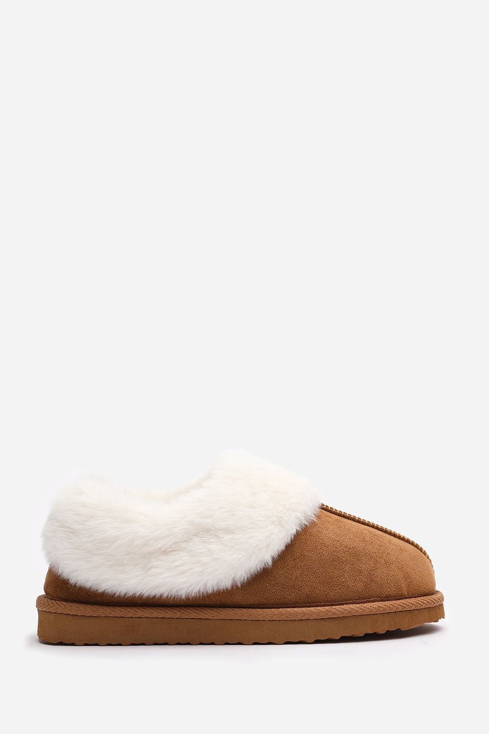 Where's That From 'Inaya' Mule Slippers with Faux Fur Collar Trim image 3