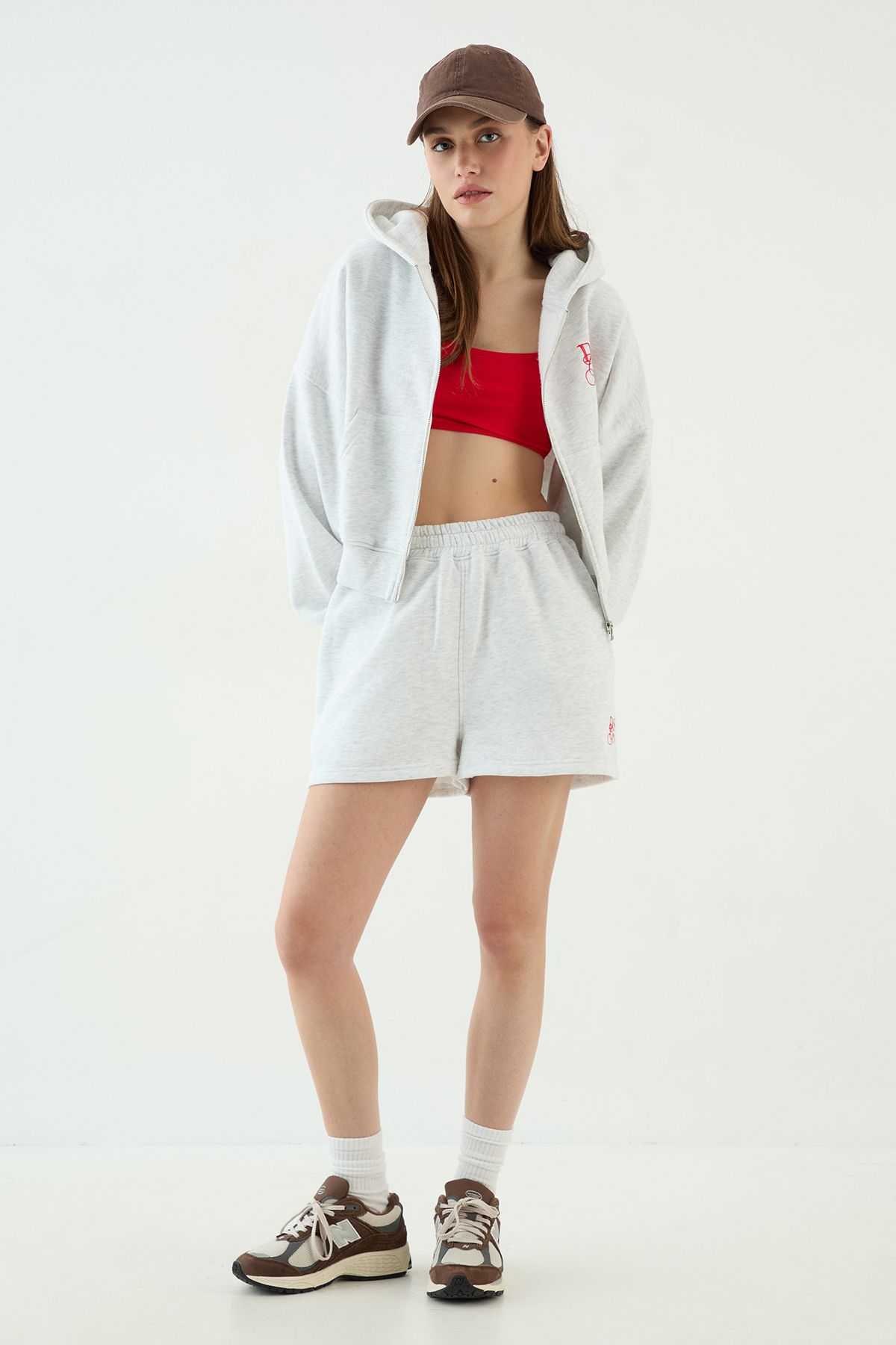 DSGN Studio DSGN Studio Drawstring Waist Sweat Short Ash Grey