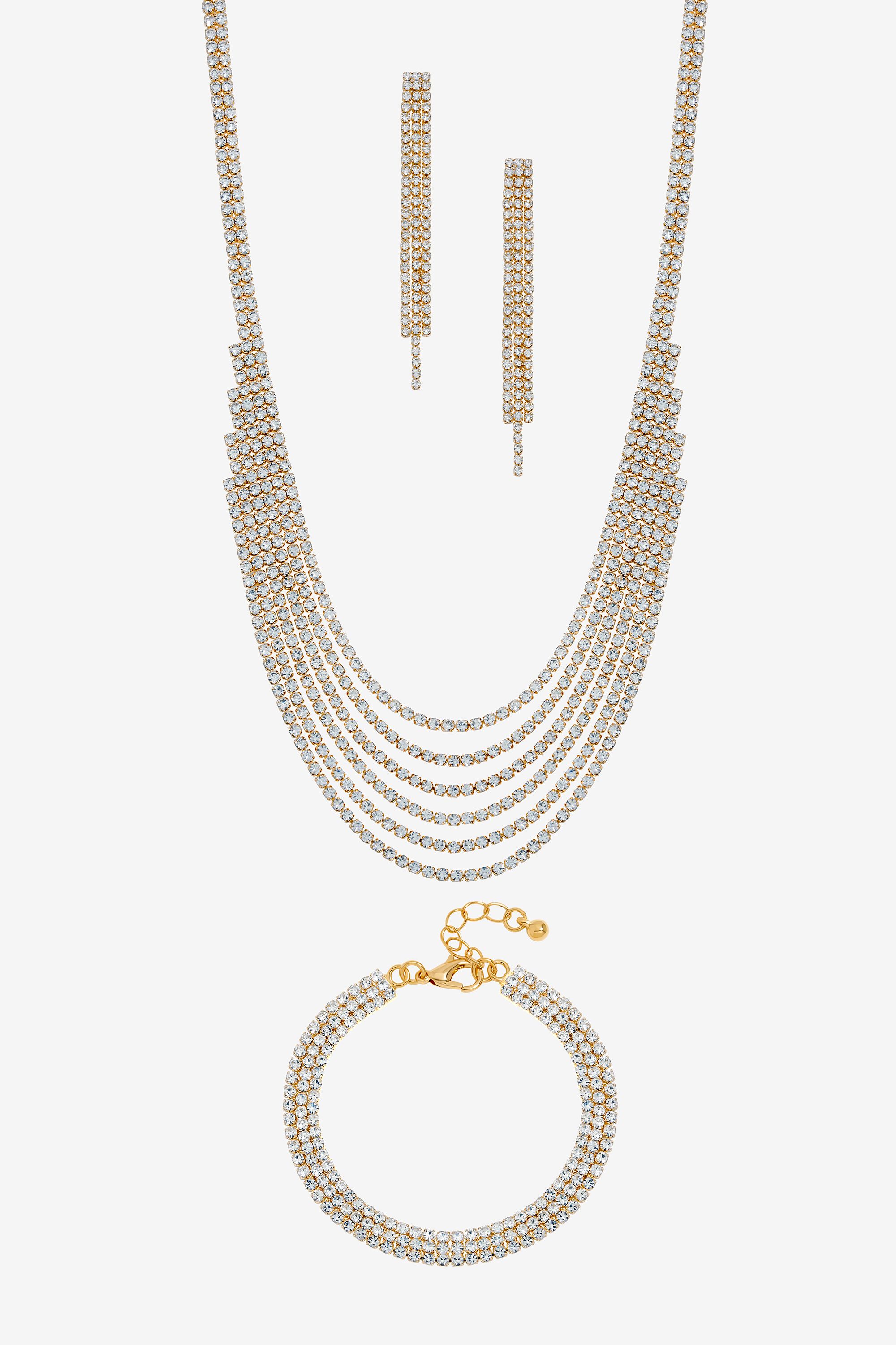 Mood Mood Gold Crystal Multirow Three Piece Set image 1