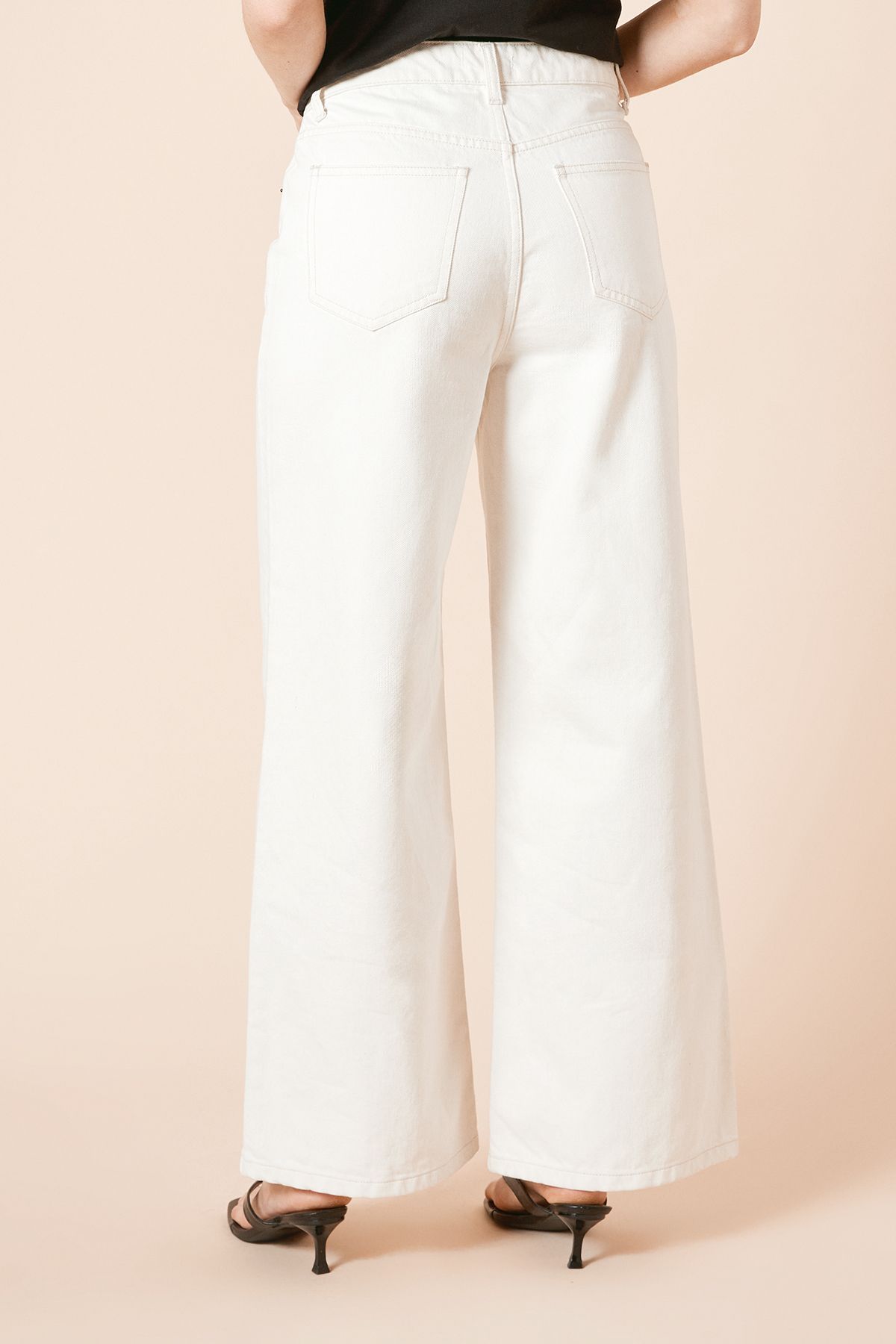 Dorothy Perkins Wide Leg Jean Ecru image 4