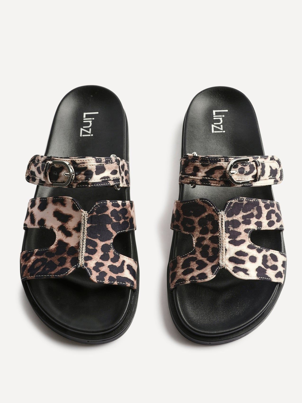 Linzi Rowan Leopard Print Footbed Linked Design Sandal image 4