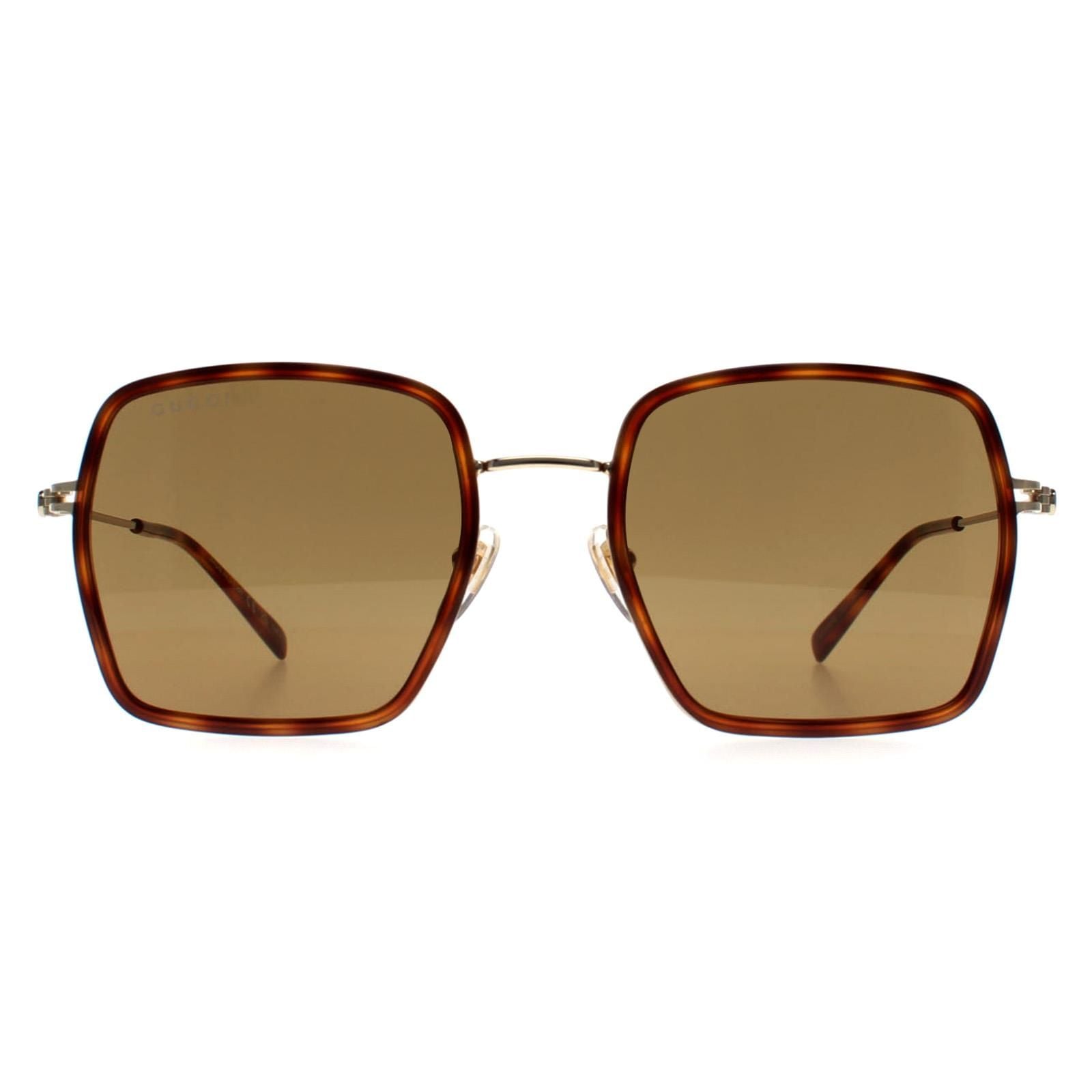 Gucci Square Havana Gold Brown GG1848S image 1