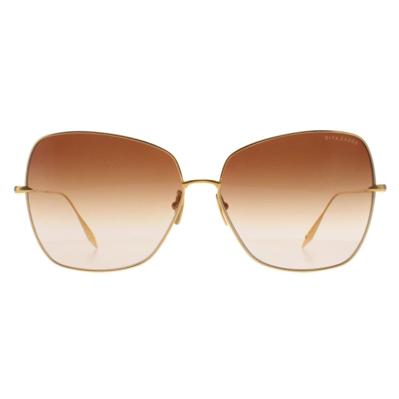 Dita Cat Eye Yellow Gold Dark Brown to Clear Gradient Zazoe