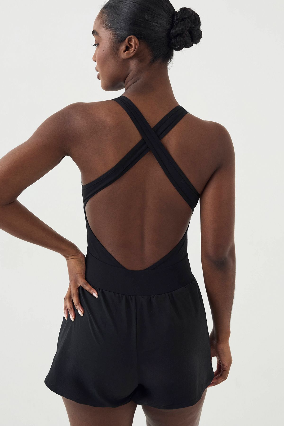 DSGN Studio DSGN Studio Cross Back Running Unitard Black image 2