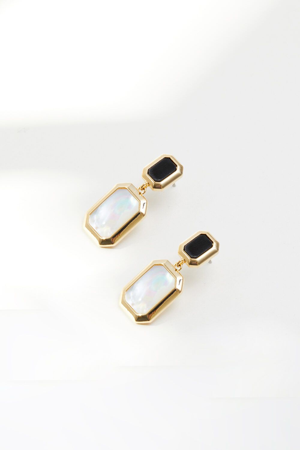 Jon Richard Gold Plated Monochrome Drop Earrings image 1