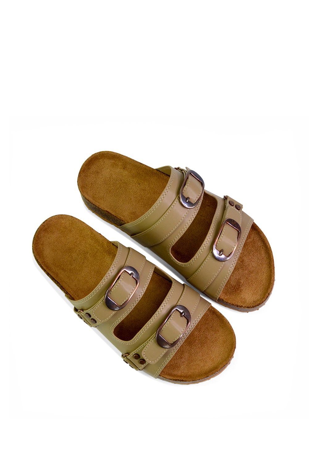 XY London 'Evan' Strappy Slip On  Buckle Flat Sandal Sliders image 4