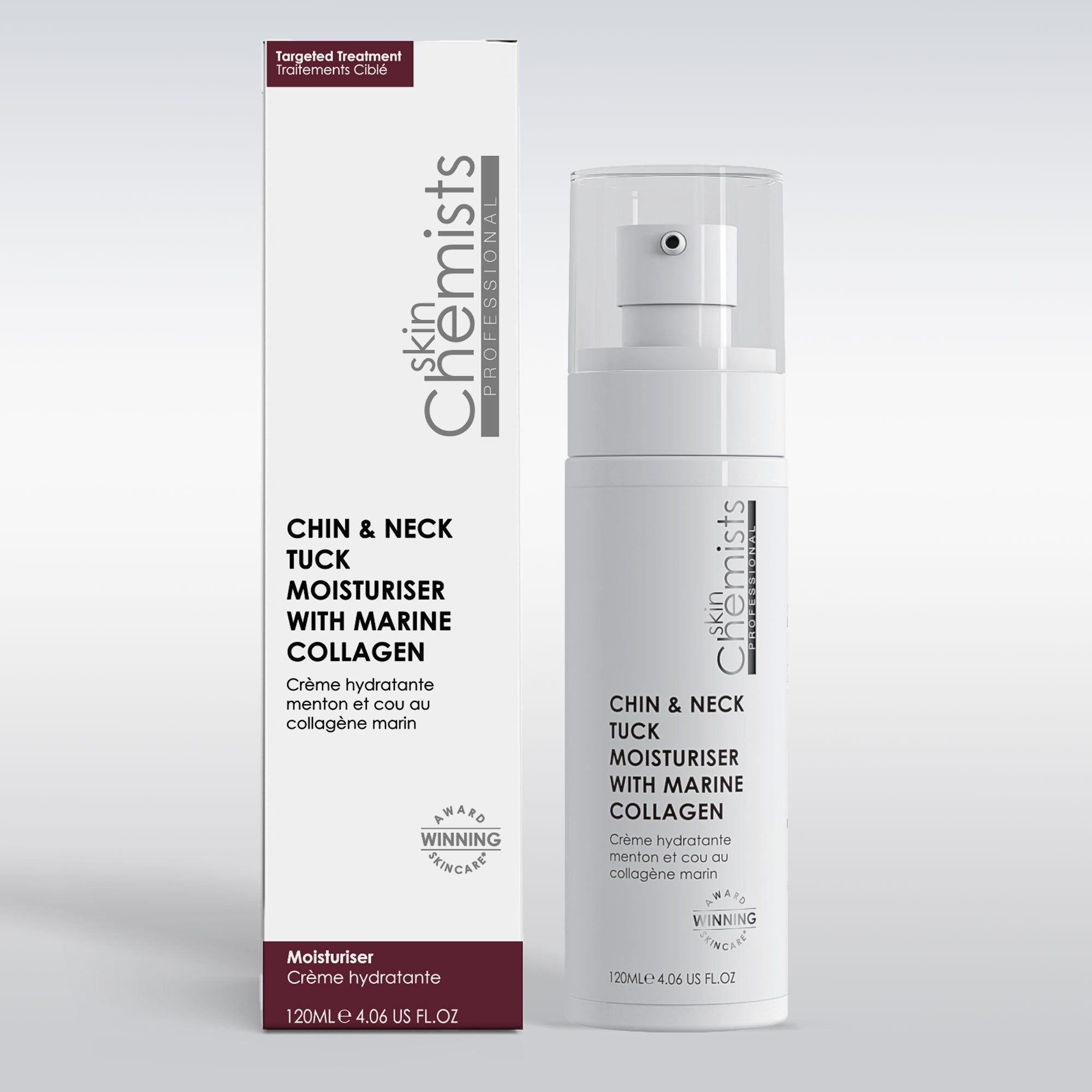 skinChemists professional Chin & Neck Tuck Moisturiser with Marine Collagen 120ml image 2