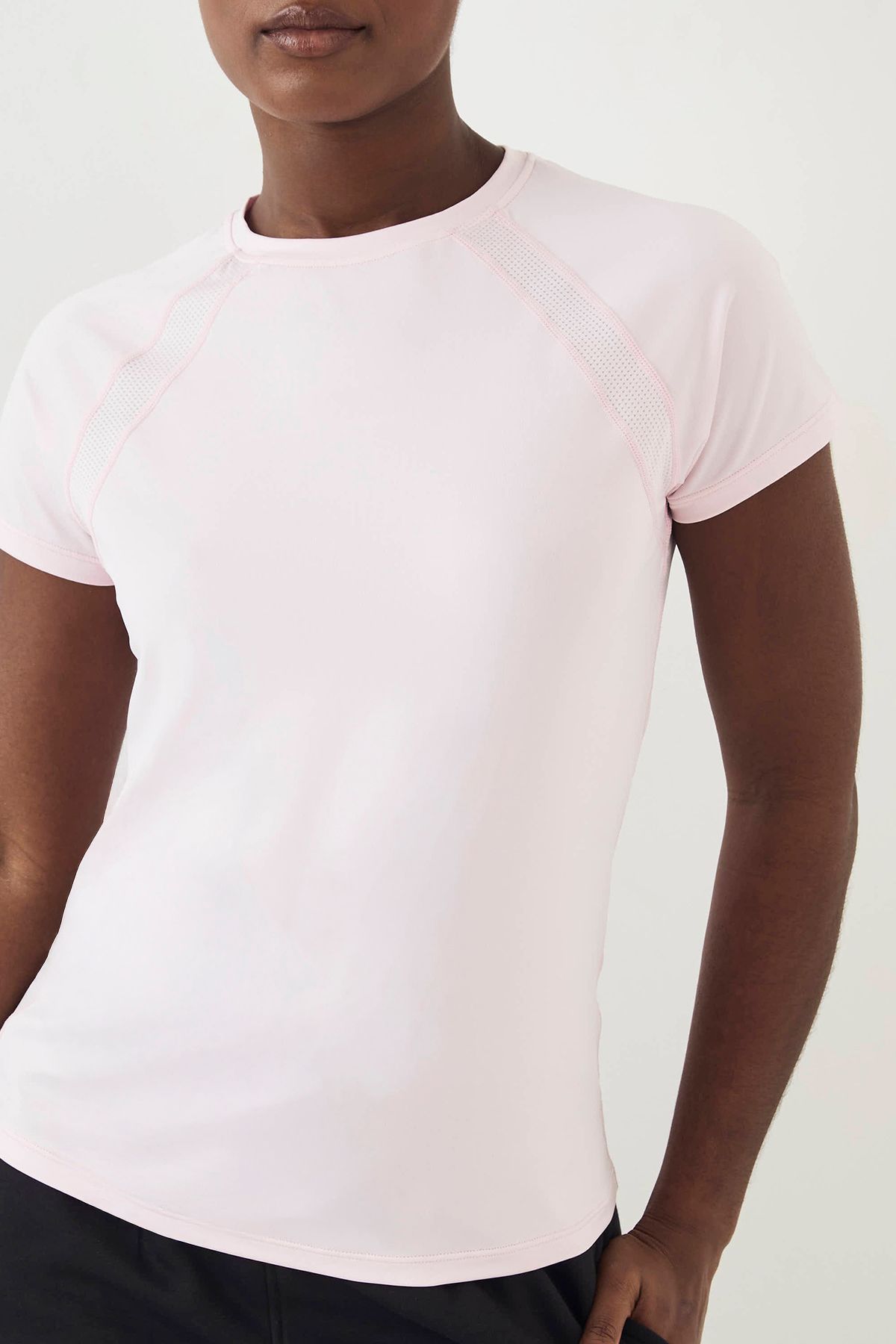 DSGN Studio DSGN Studio Loose Fit Mesh Insert Short Sleeve T-Shirt Marshmallow Pink image 4