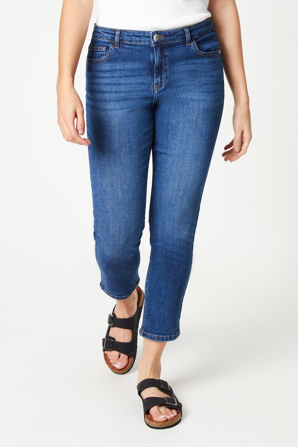 Dorothy Perkins Petite Comfort Stretch Slim Jeans Mid Wash image 1