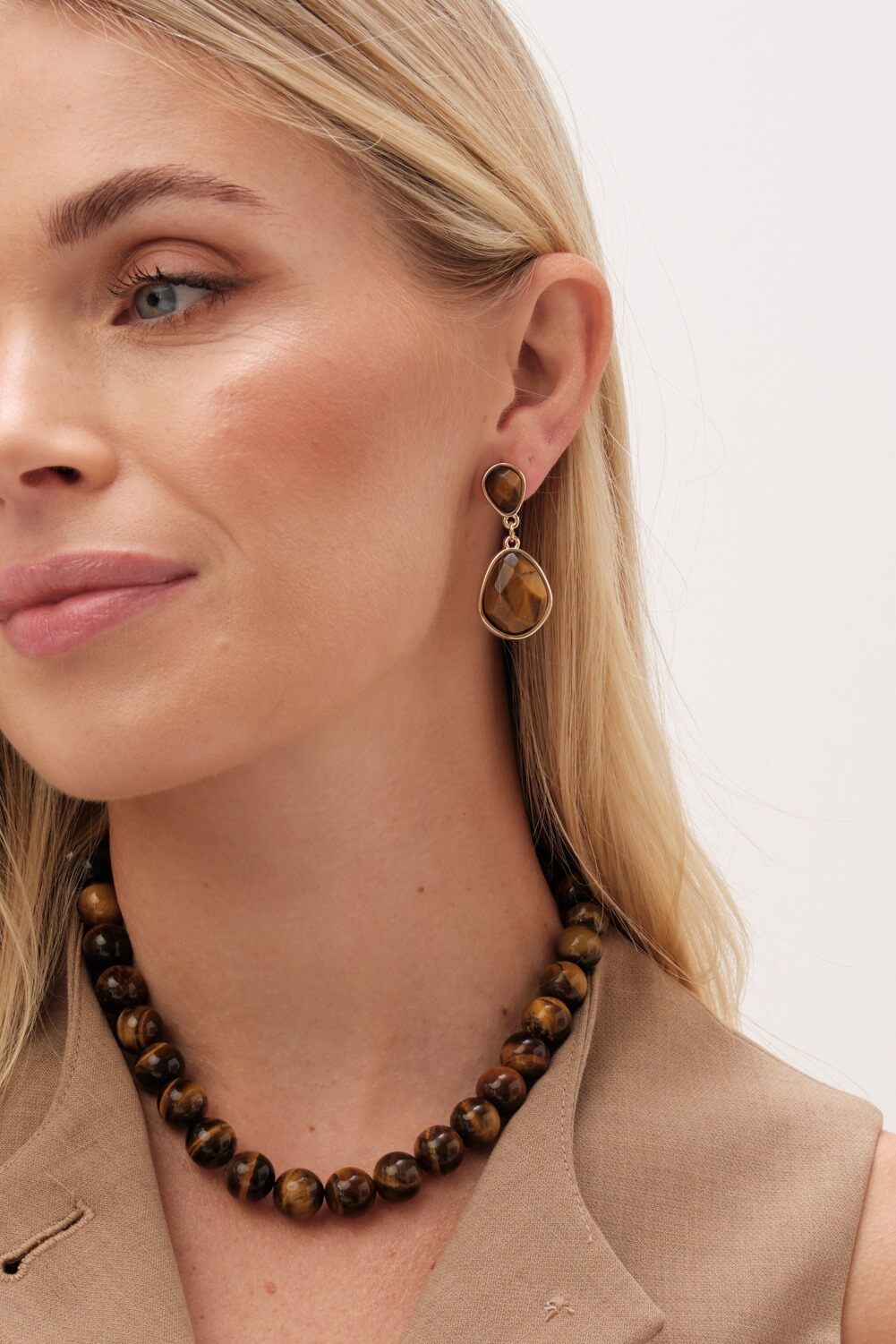 Jon Richard Gold Plated Tigers Eye Necklace image 2