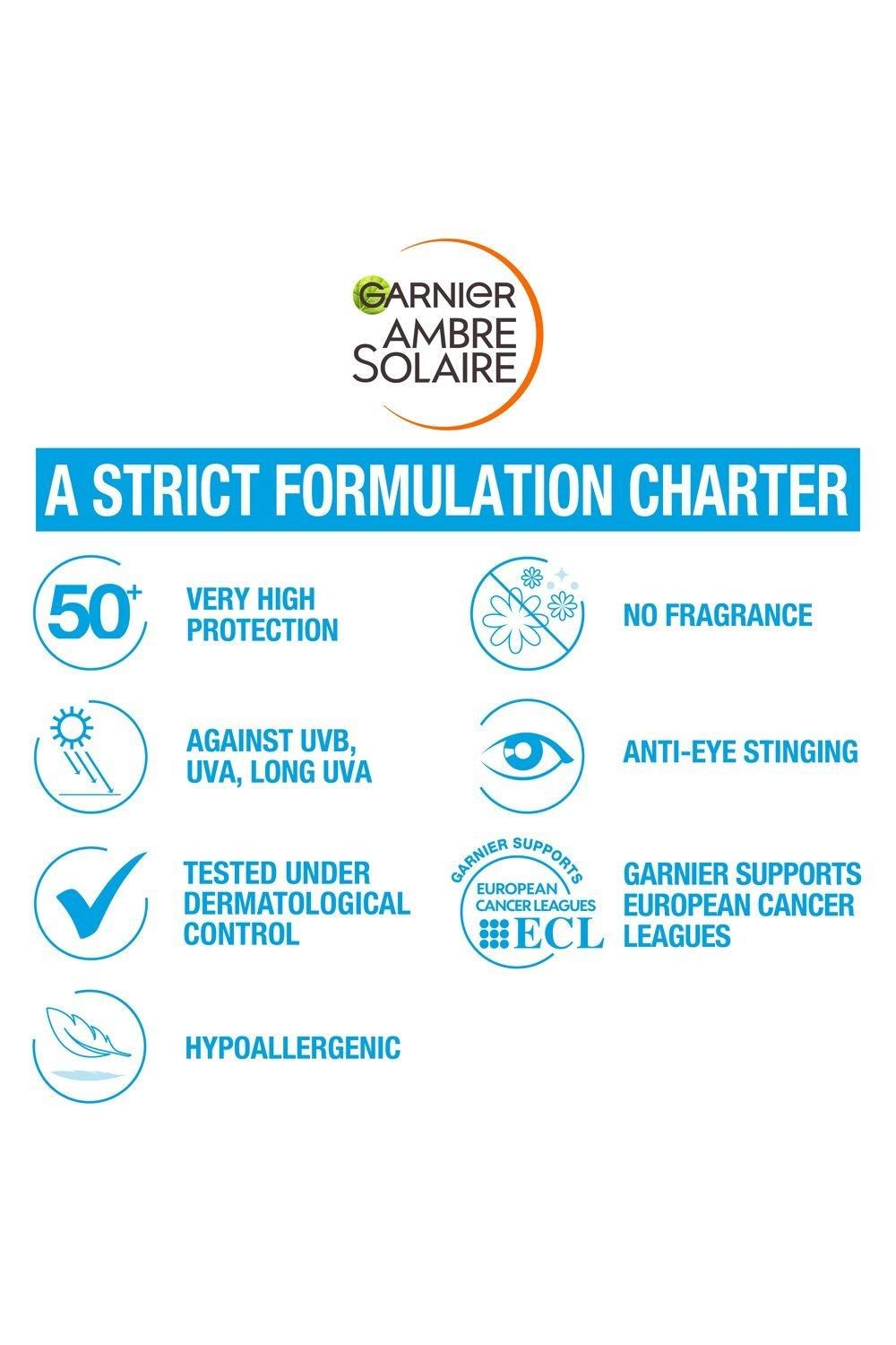 Garnier Ambre Solaire Ultra-Light Sensitive Sun Protection Face Fluid SPF50+ Multi image 7