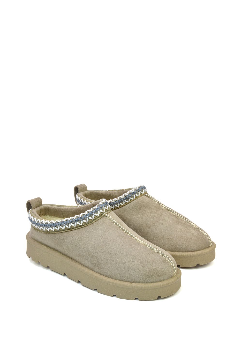 XY London 'Zoe' Aztec Faux Fur Slip On Micro Slippers image 3